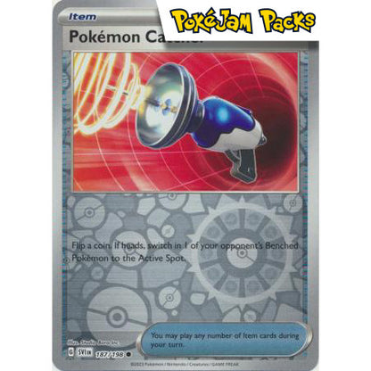 Pokemon Catcher - 187/198 - Common Reverse Holo - Scarlet & Violet - Pokémon TCG