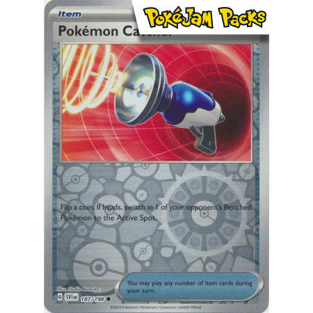 Pokemon Catcher - 187/198 - Common Reverse Holo - Scarlet & Violet - Pokémon TCG