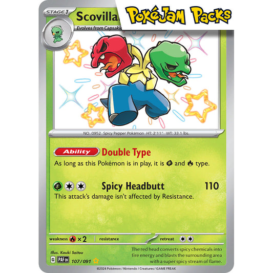 Scovillain - 107/091 - Shiny Rare - Paldean Fates - Pokémon TCG
