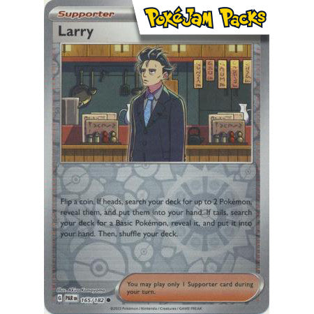 Larry - 165/182 - Common Reverse Holo - Paradox Rift - Pokémon TCG