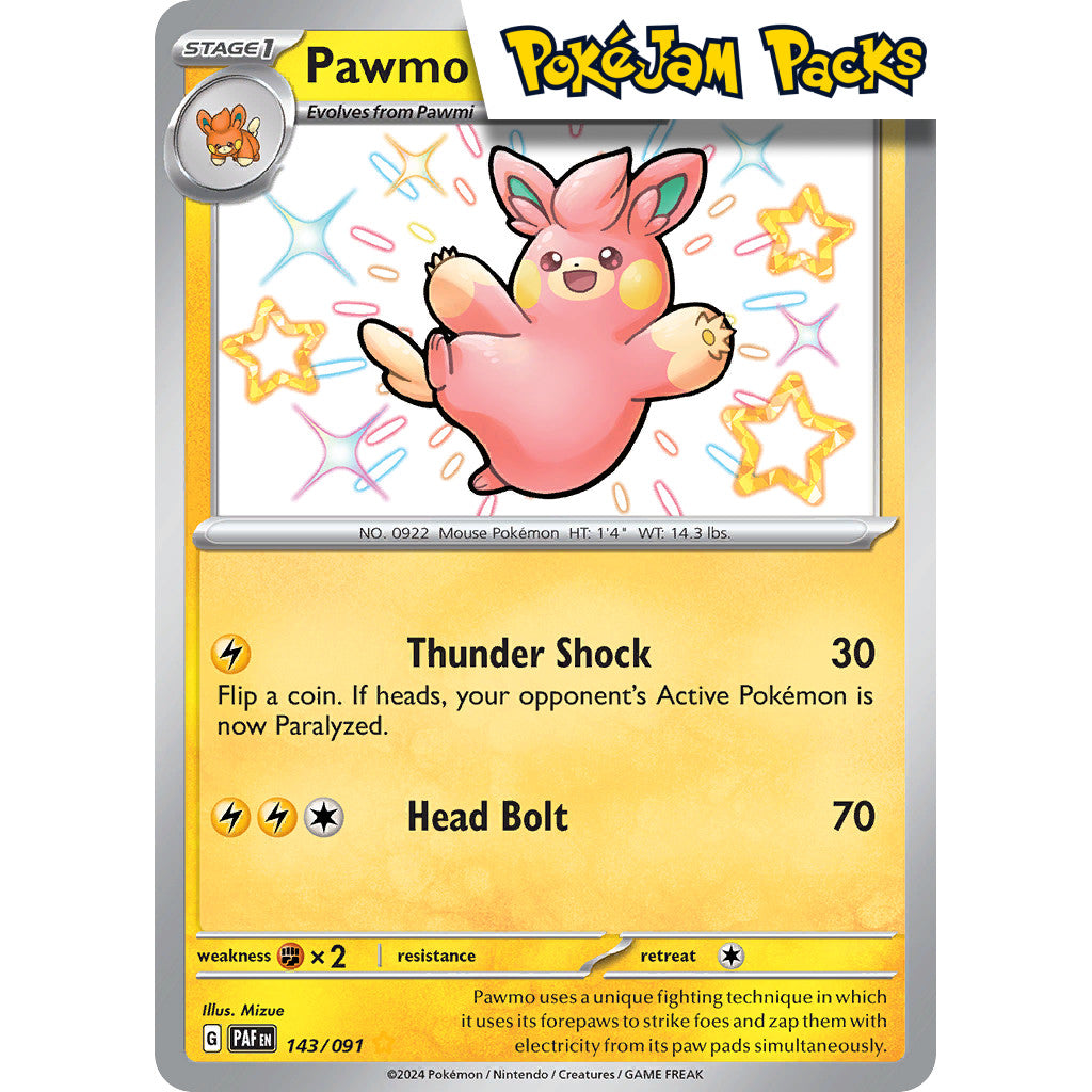 Pawmo - 143/091 - Shiny Rare - Paldean Fates - Pokémon TCG