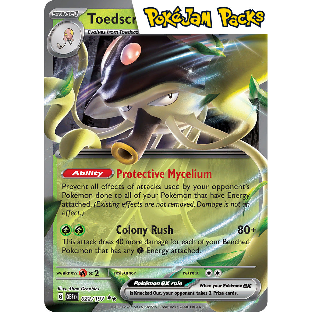 Toedscruel ex - 022/197 - Ultra Rare - Obsidian Flames - Pokémon TCG