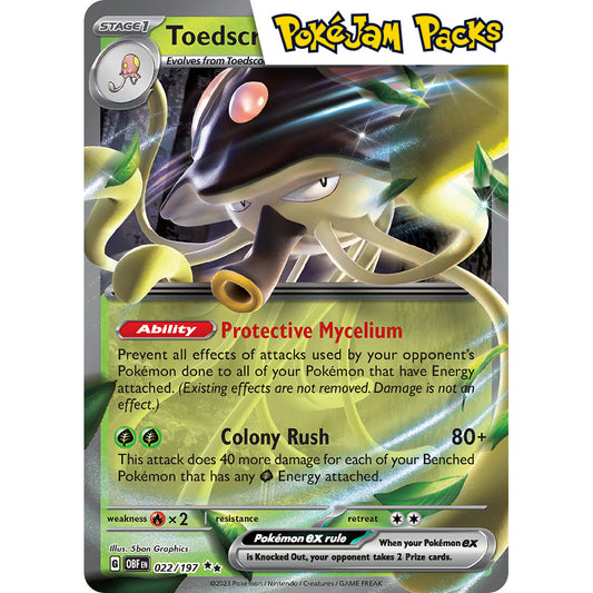 Toedscruel ex - 022/197 - Ultra Rare - Obsidian Flames - Pokémon TCG