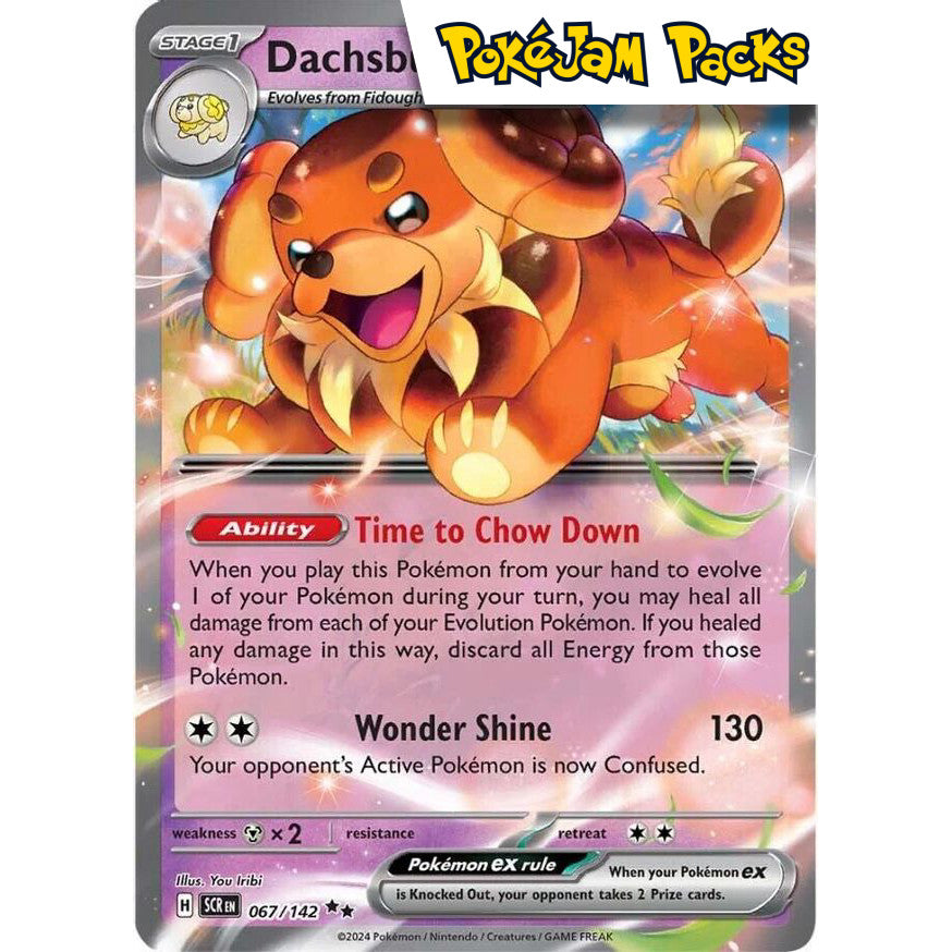 Dachsbun ex - 067/142 - Ultra Rare - Stellar Crown - Pokémon TCG