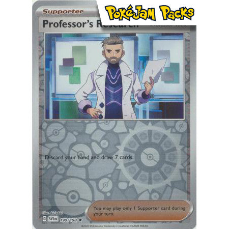 Professor's Research (Professor Turo) - 190/198 - Rare Reverse Holo - Scarlet & Violet - Pokémon TCG