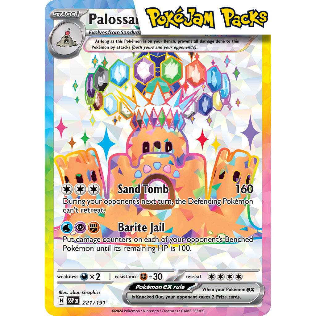 Palossand ex - 221/191 - Full Art Secret Rare - Surging Sparks - Pokémon TCG