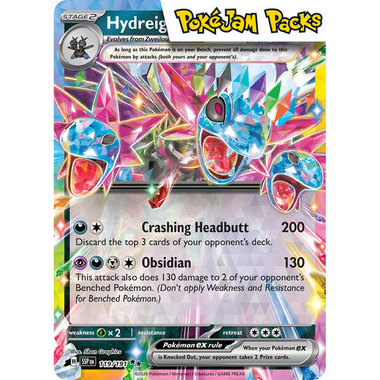Hydreigon ex - 119/191 - Ultra Rare - Surging Sparks - Pokémon TCG