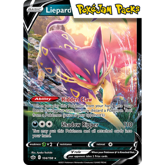 Liepard V - 104/198 - Ultra Rare - Chilling Reign - Pokémon TCG