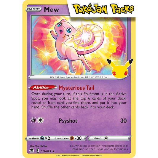 Mew - 11/25 - Holo Rare - Celebrations - Pokémon TCG