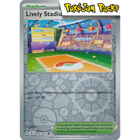 Lively Stadium - 180/191 - Uncommon Reverse Holo - Surging Sparks - Pokémon TCG