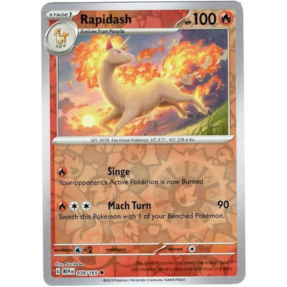 Reverse Holo Singles: Colorless, Fire, Fighting & Psychic - Scarlet & Violet 151 Pokémon TC