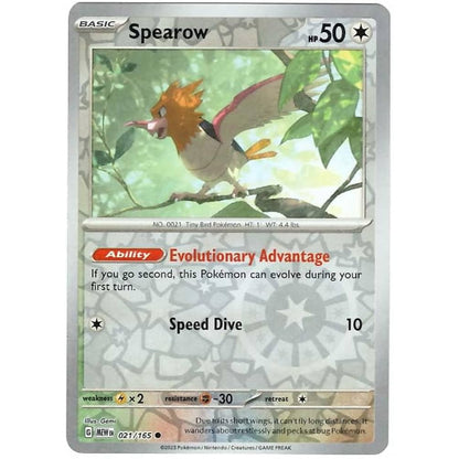 Reverse Holo Singles: Colorless, Fire, Fighting & Psychic - Scarlet & Violet 151 Pokémon TC