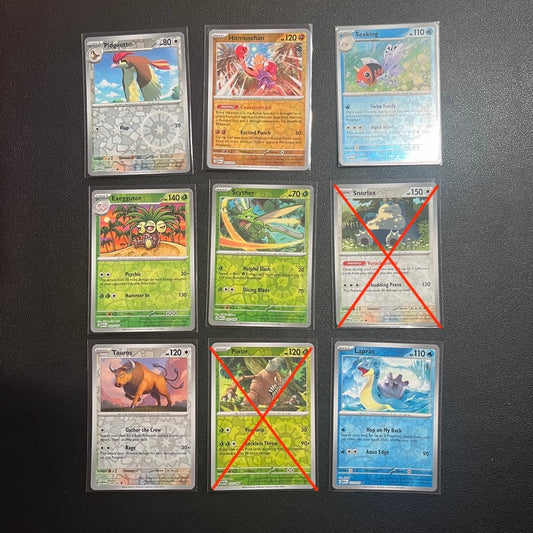 Set of 7 Scarlet & Violet 151 Reverse Holo cards - Pokémon TCG