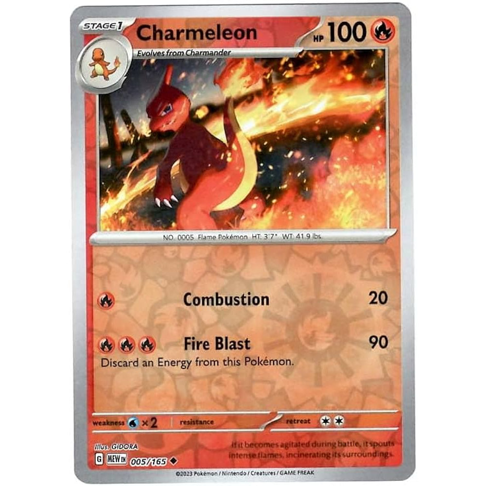 Reverse Holo Singles: Colorless, Fire, Fighting & Psychic - Scarlet & Violet 151 Pokémon TC