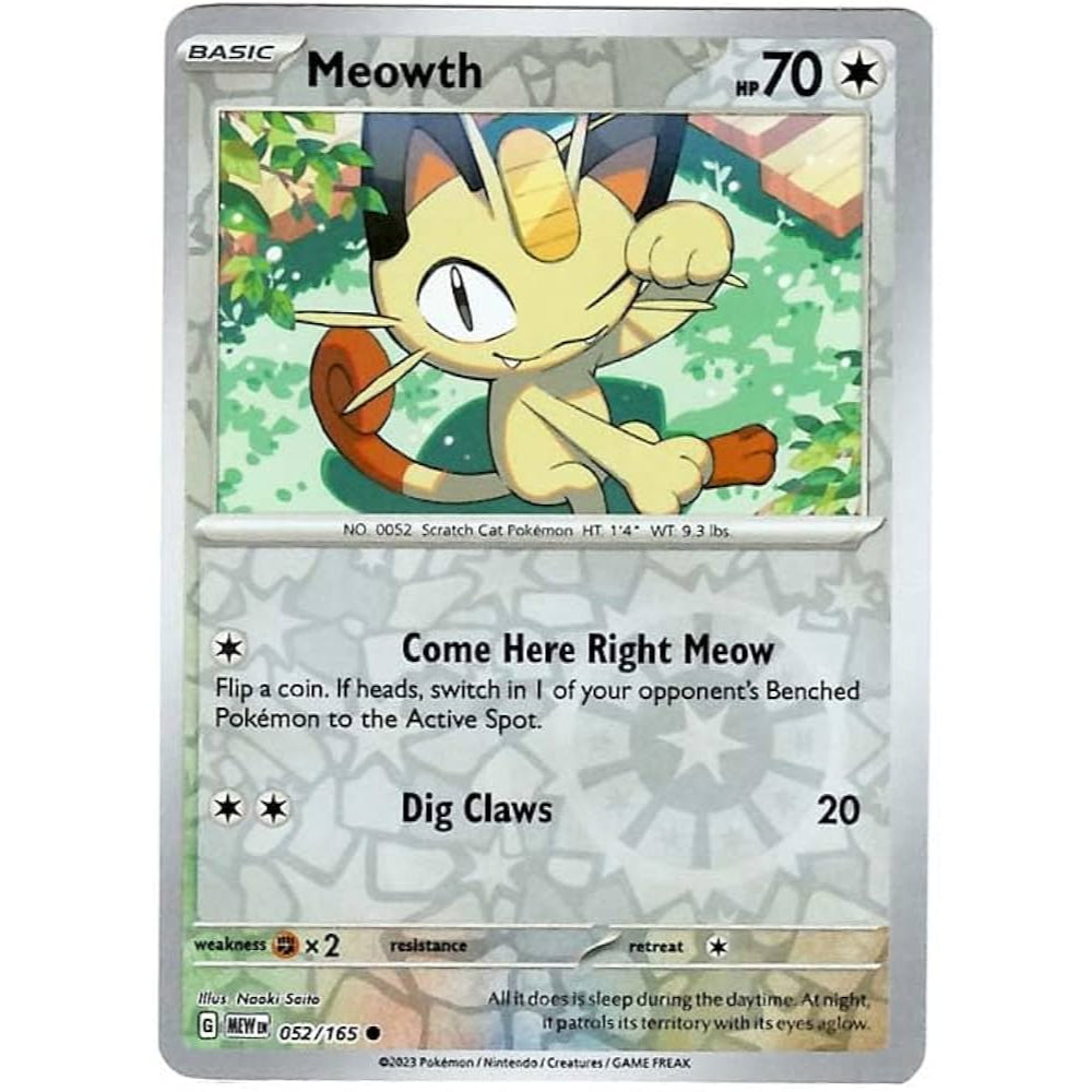 Reverse Holo Singles: Colorless, Fire, Fighting & Psychic - Scarlet & Violet 151 Pokémon TC