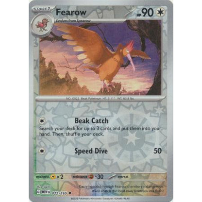 Reverse Holo Singles: Colorless, Fire, Fighting & Psychic - Scarlet & Violet 151 Pokémon TC