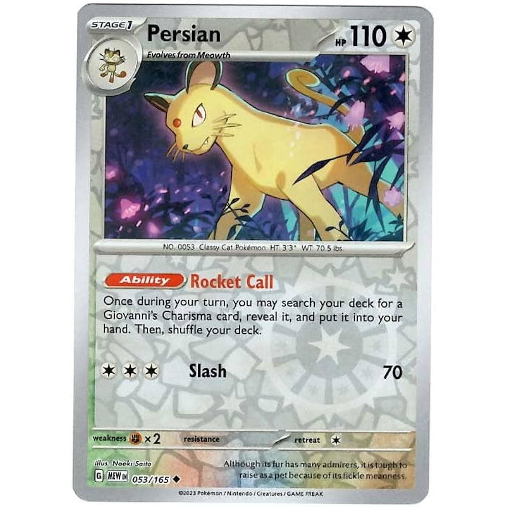 Reverse Holo Singles: Colorless, Fire, Fighting & Psychic - Scarlet & Violet 151 Pokémon TC