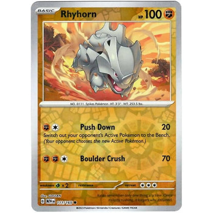 Reverse Holo Singles: Colorless, Fire, Fighting & Psychic - Scarlet & Violet 151 Pokémon TC