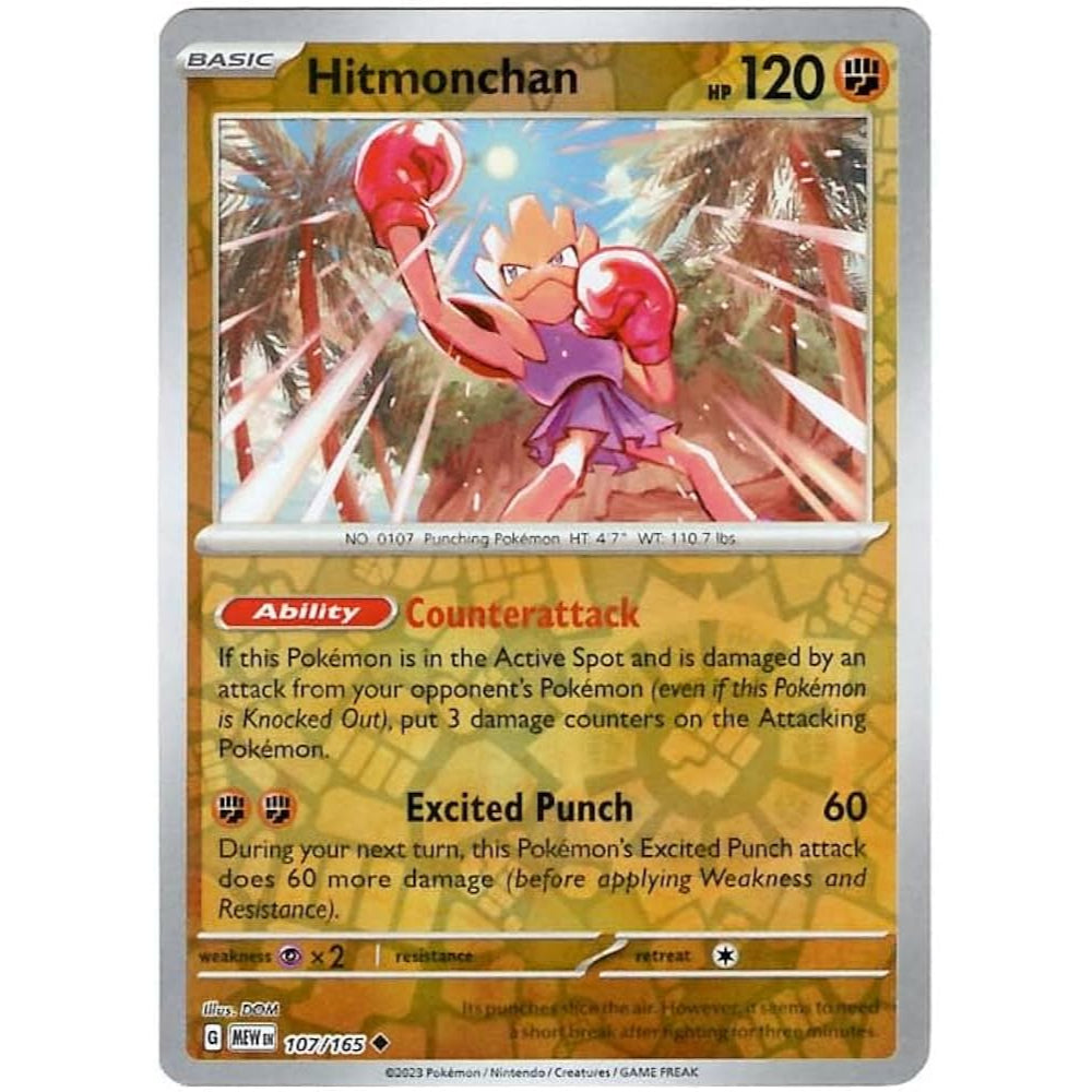 Reverse Holo Singles: Colorless, Fire, Fighting & Psychic - Scarlet & Violet 151 Pokémon TC