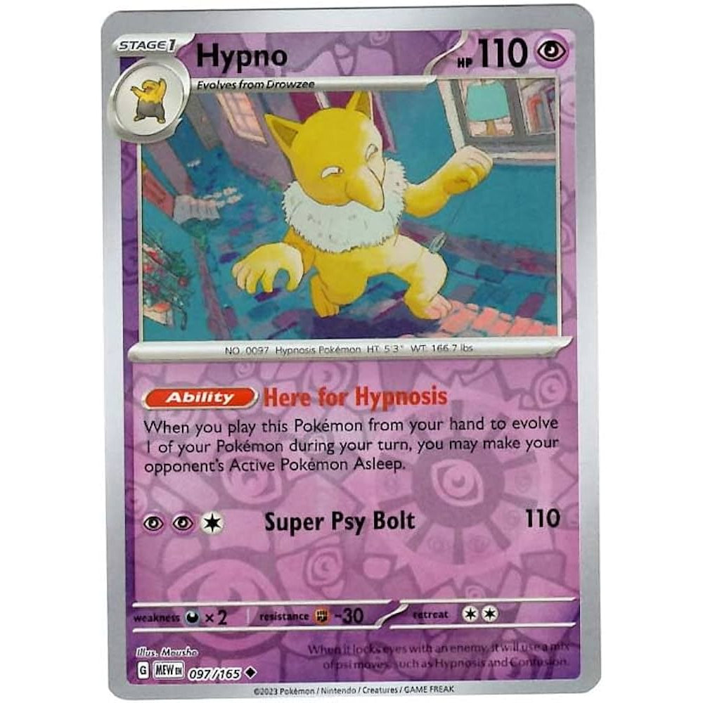 Reverse Holo Singles: Colorless, Fire, Fighting & Psychic - Scarlet & Violet 151 Pokémon TC