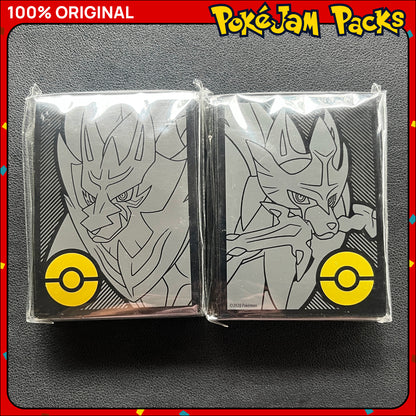 Pokémon Card Sleeve Pack - 65 pcs Sword & Shield Zamazenta, Zacian Card Sleeves - Pokémon TCG
