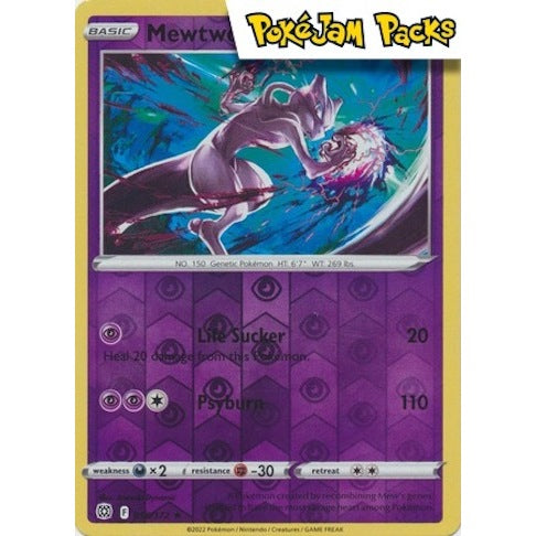 Mewtwo - 056/172 - Rare Reverse Holo - Brilliant Stars - Pokemon TCG