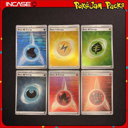 Energy Hologram - Fire, Water, Grass, Metal, Dark, Psychic, Lightning, Fighting Pokemon Card TCG