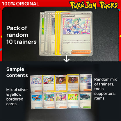 5/10/20 Trainer Card Packs - Pokemon Trainers, Bulk Card, Original Pokemon TCG for your Deck