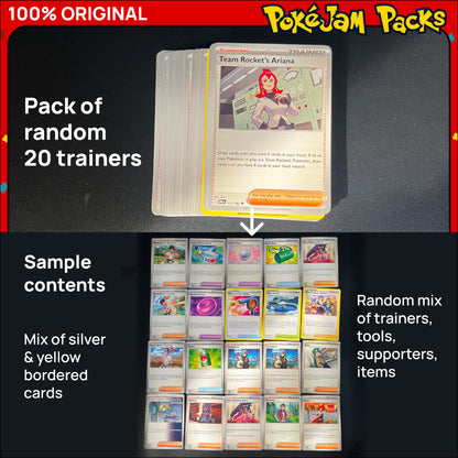5/10/20 Trainer Card Packs - Pokemon Trainers, Bulk Card, Original Pokemon TCG for your Deck