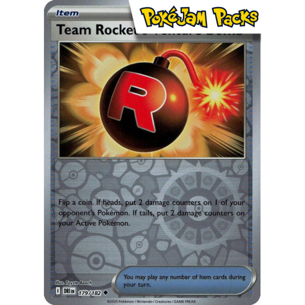 Team Rocket's Venture Bomb - 179/182 - Uncommon Reverse Holo - Destined Rivals - Pokemon TCG