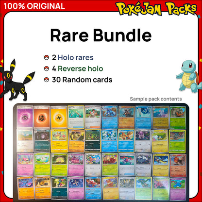 Pokémon Card Bundles - 40+ Authentic Card Pack with Guaranteed Rare - Perfect for Gifts & Collectors