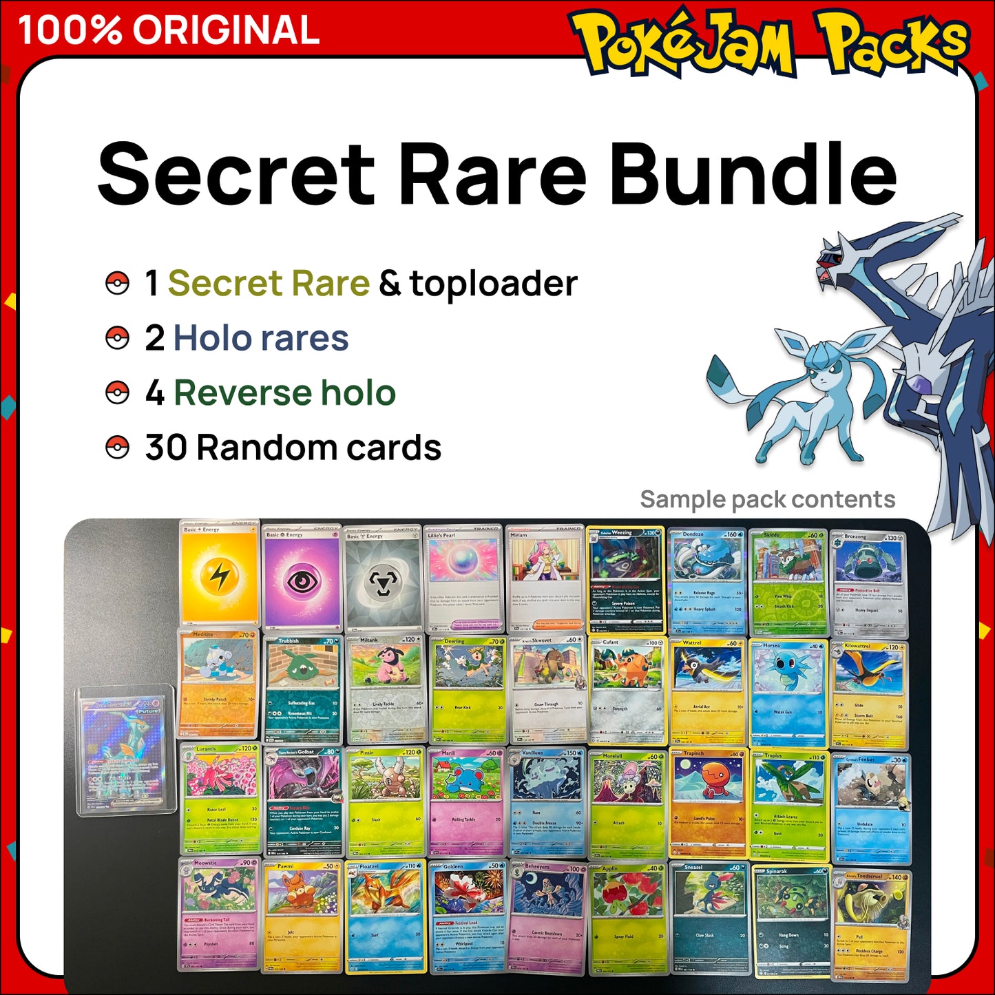 Pokémon Card Bundles - 40+ Authentic Card Pack with Guaranteed Rare - Perfect for Gifts & Collectors