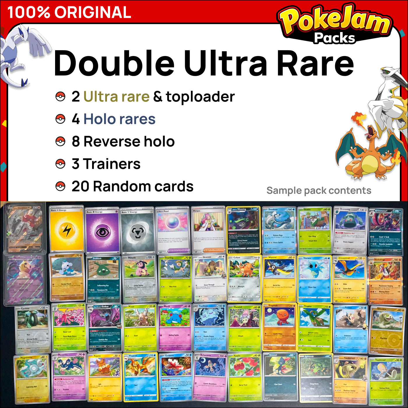 Pokémon Card Bundles - 40+ Authentic Card Pack with Guaranteed Rare - Perfect for Gifts & Collectors