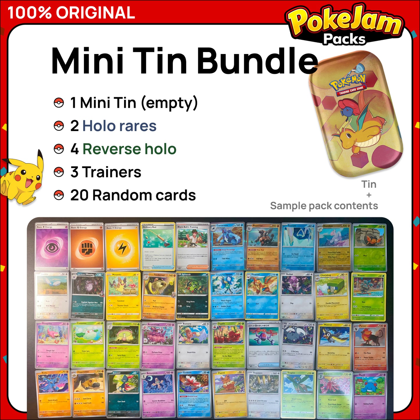 Pokémon Card Bundles - 40+ Authentic Card Pack with Guaranteed Rare - Perfect for Gifts & Collectors