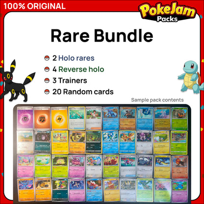 Pokémon Card Bundles - 40+ Authentic Card Pack with Guaranteed Rare - Perfect for Gifts & Collectors