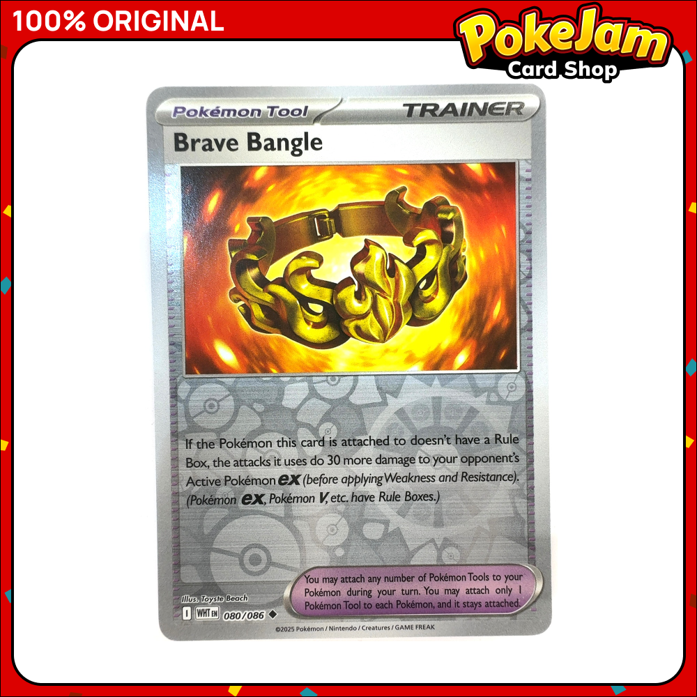 Brave Bangle 80/86 - Reverse Hologram - White Flare - Pokemon Card