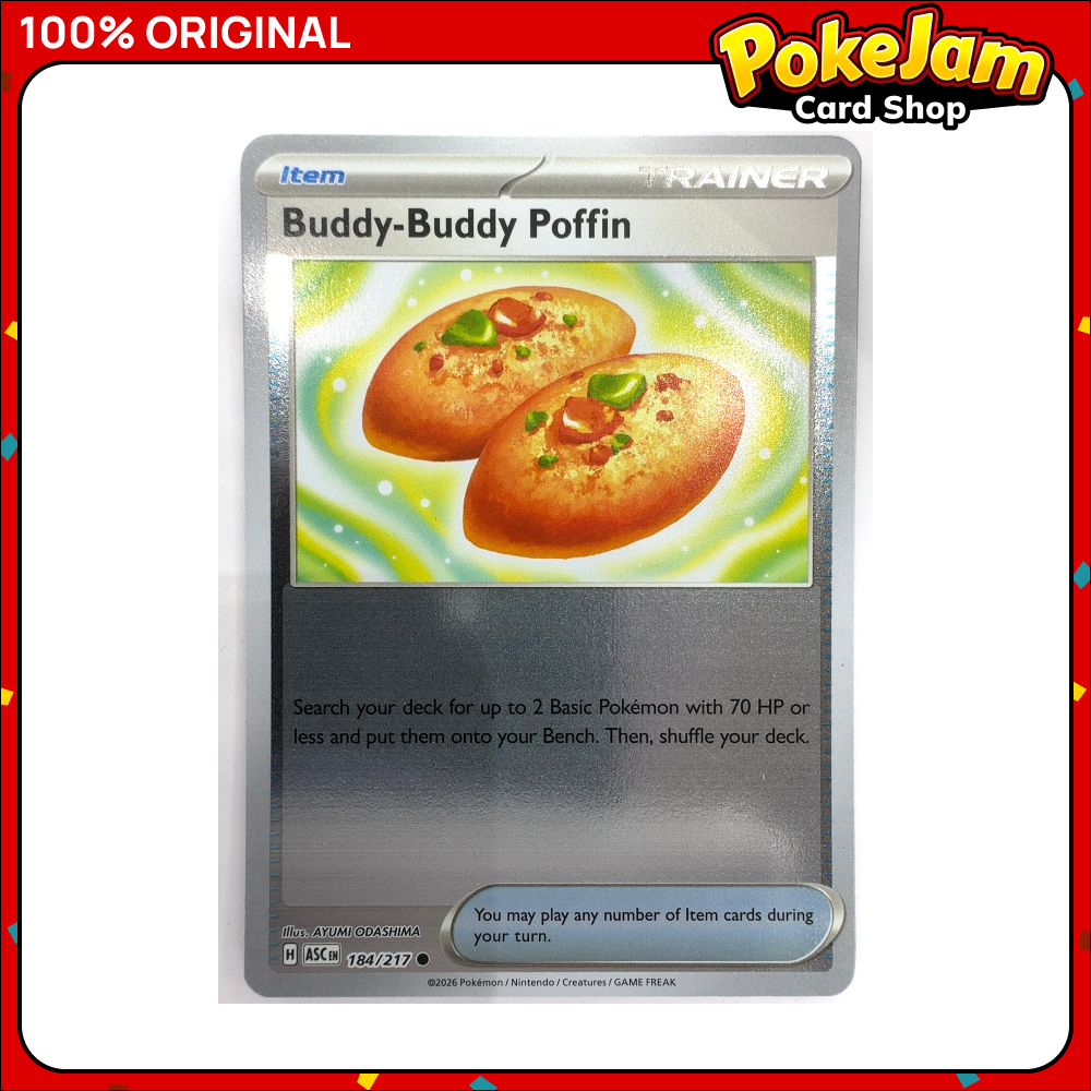 Buddy-Buddy Poffin 184/217 - Reverse Hologram - Ascended Heroes - Pokemon Card
