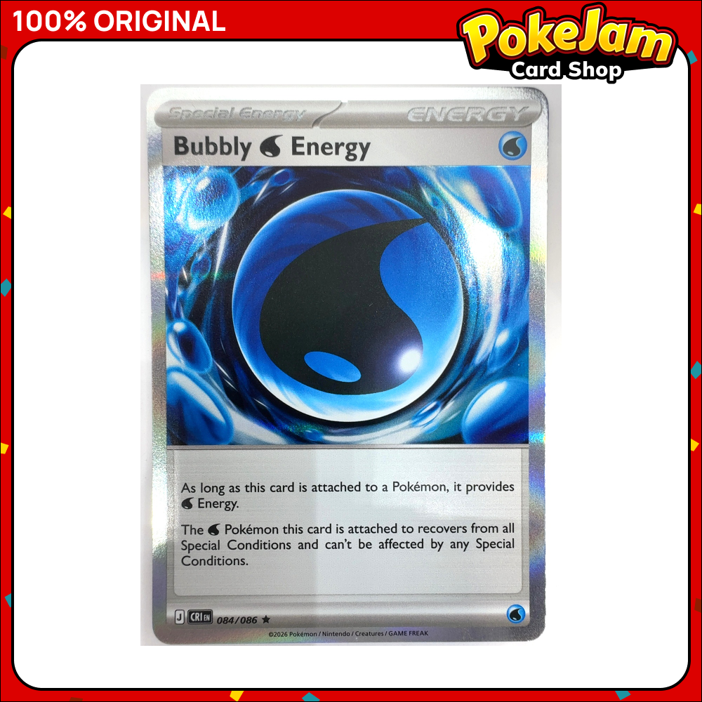 Bubbly Water Energy 84/86 - Rare - Chaos Rising - Pokemon Card