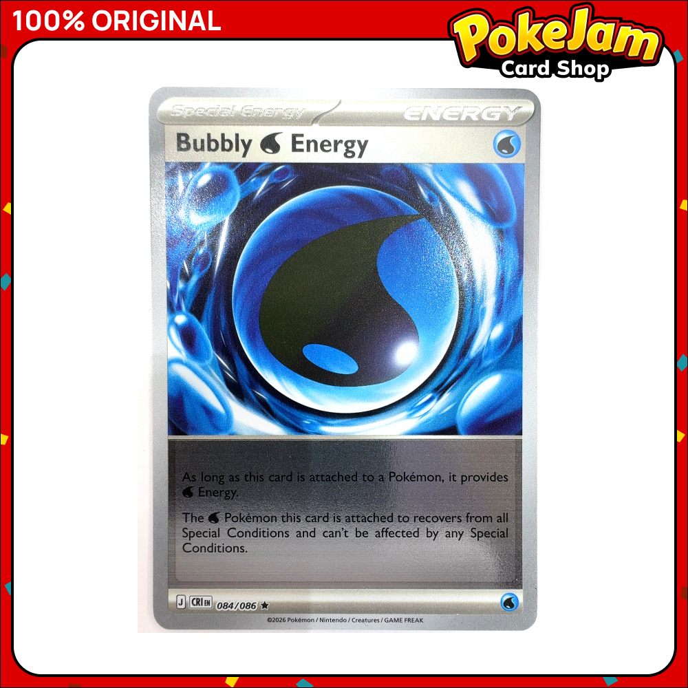 Bubbly Water Energy 84/86 - Reverse Hologram - Chaos Rising - Pokemon Card