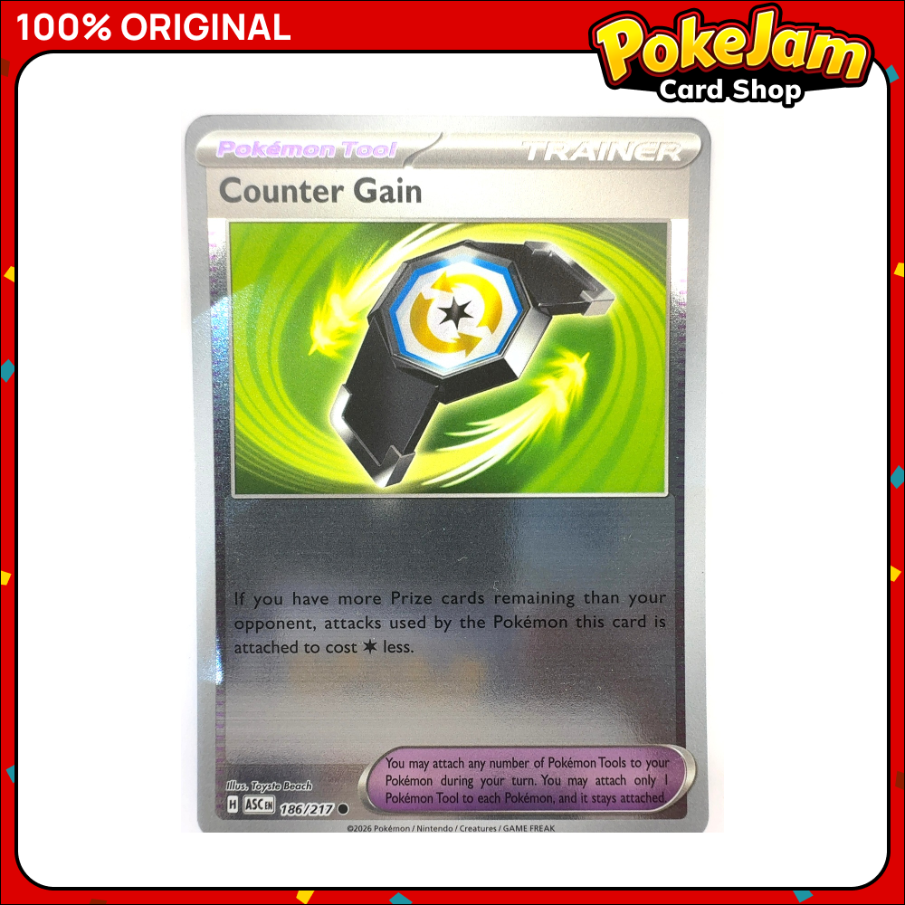 Counter Gain 186/217 - Reverse Hologram - Ascended Heroes - Pokemon Card