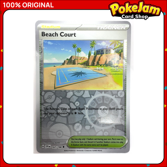 Beach Court 167/198 - Reverse Hologram - Scarlet & Violet - Pokemon Card