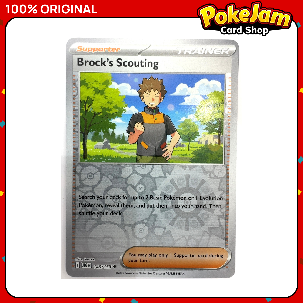 Brock's Scouting 146/159 - Reverse Hologram - Journey Together - Pokemon Card