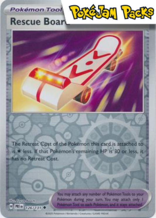 Rescue Board - 126/131 - Uncommon Reverse Holo - Prismatic Evolutions - Pokemon TCG