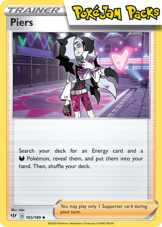 Piers - 165/189 - Uncommon - Darkness Ablaze - Pokemon TCG