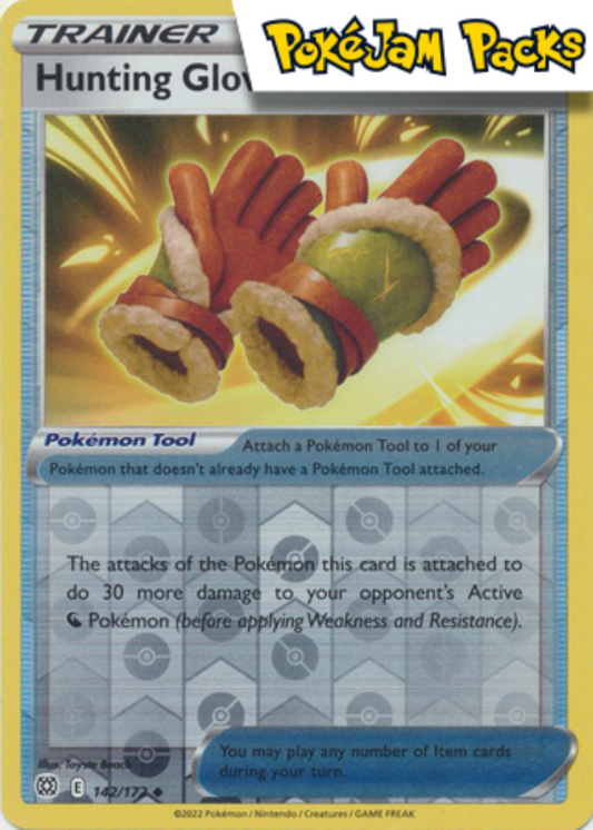 Hunting Gloves - 142/172 - Uncommon Reverse Holo - Brilliant Stars - Pokemon TCG