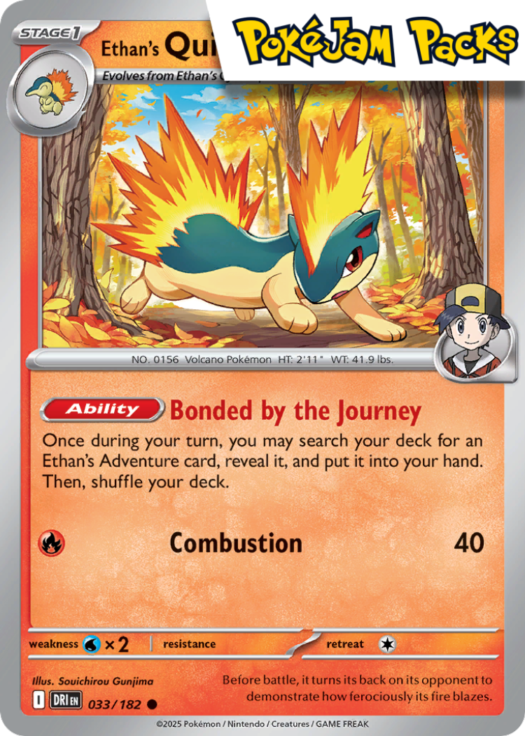 Ethan's Quilava - 033/182 - Common - Destined Rivals - Pokemon TCG
