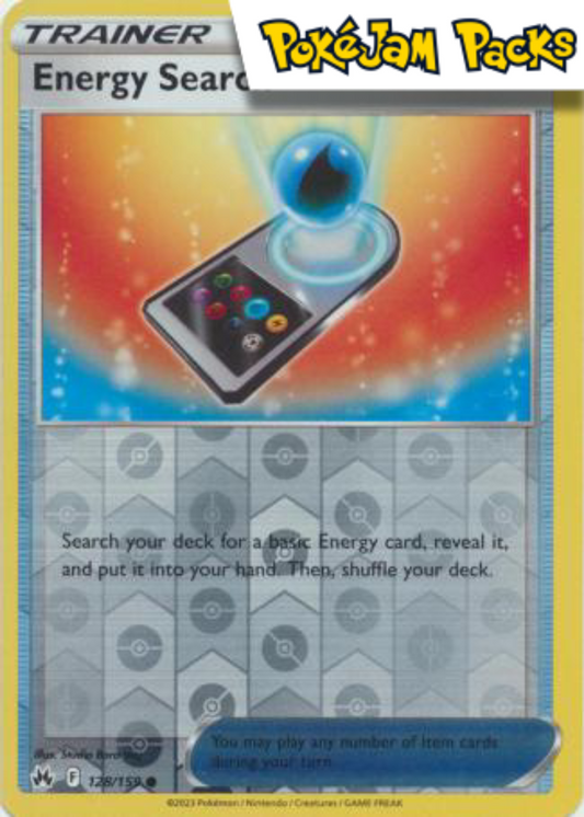 Energy Search - 128/159 - Common Reverse Holo - Crown Zenith - Pokemon TCG