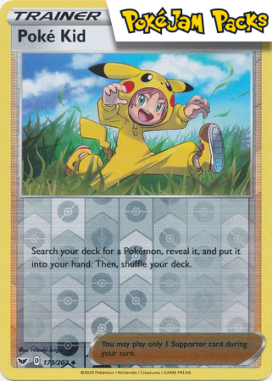 Poke Kid - 173/202 - Uncommon Reverse Holo - Sword & Shield - Pokemon TCG