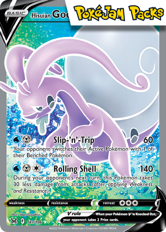 Hisuian Goodra V - 187/196 - Full Art Ultra Rare - Lost Origin - Pokemon TCG