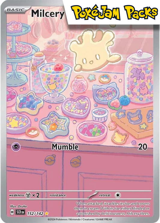 Milcery - 152/142 - Illustration Rare - Stellar Crown - Pokemon TCG